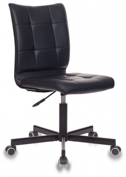 Кресло Бюрократ CH 330M/BLACK без подлокотников черный иск  кожа Высота кресла: