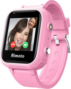 Детские смарт часы Кнопка Жизни Aimoto Pro 4G розовый/розовый (8100804) Габариты