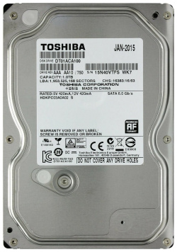 Жесткий диск Toshiba 1TB (DT01ACA100) Тип: HDD
