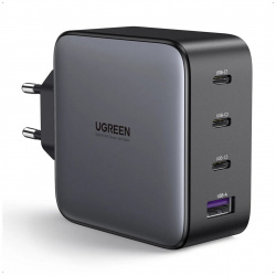Сетевое зарядное устройство Ugreen USB A+3USB C 100W GaN Tech Fast Charger CD226 Black (40747) 