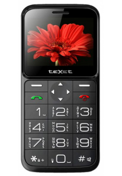 Телефон teXet TM B226 черный красный 