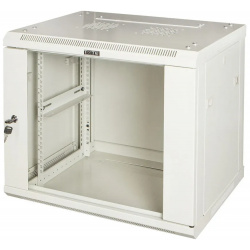Коммутационный шкаф LanMaster TWT CBWPG 9U 6X6 GY настенный  стеклянная передняя дверь 600x502x600мм