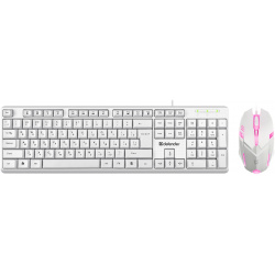 Комплект мыши и клавиатуры Defender Motion C 977 RU белый (45977) Цвет: белый