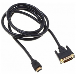 Кабель Buro HDMI (m) DVI D (Dual Link) 1 8м GOLD черный 