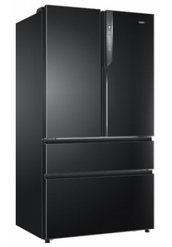 Холодильник Side by Haier HB25FSNAAARU black inox Морозильная камера: снизу