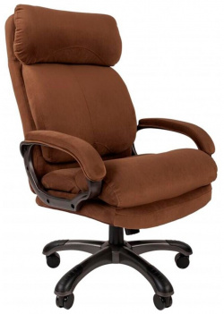 Кресло Chairman Home 505  ткань Т 14 коричневый черный пластик Высота кресла: от