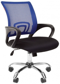 Кресло Chairman 696 TW синий хром new Высота кресла: от 93 до 103 см