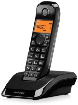 Радиотелефон Motorola Dect S1201 черный АОН Цвет: черный