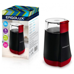 Кофемолка Ergolux ELX CG02 С43 черно красная 