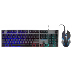 Комплект мыши и клавиатуры Oklick GMNG 500GMK серый/черный 