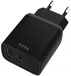 Сетевое зарядное устройство TFN RAPID+ 2USB 2 4A 12W black (TFN WCRPD12W2UBK) 