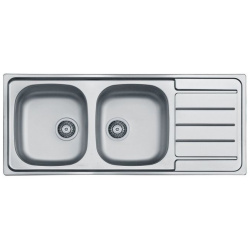 Кухонная мойка Alveus Line 100 NAT 1160х500х150 нержавеющая сталь  с сифоном (1087978)
