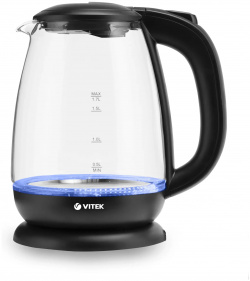 Чайник Vitek VT 7058 (MC) черный/стекло 