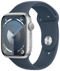 Умные часы Apple Watch Series 9 (A2978)41мм серебристый/синий (MR913ZP/A) 