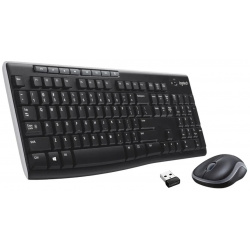 Комплект мыши и клавиатуры Logitech MK270 черный/черный USB (920 003381) 