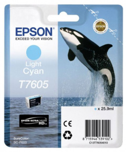 Картридж Epson C13T76054010 (T7605) светло голубой 