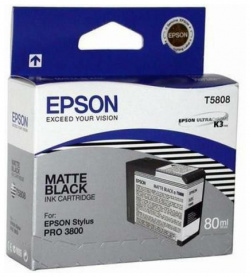 Картридж Epson Stylus Pro 3800 Ink Cartridge (80ml) Matte Black (C13T580800) 