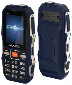 Телефон Maxvi P100 blue Тип: кнопочный телефон; Тип корпуса: классический