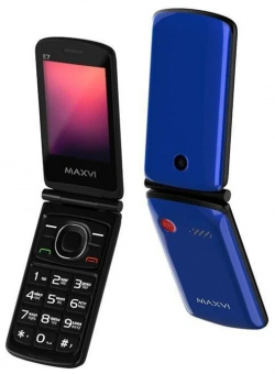 Телефон Maxvi E7 Blue Тип: для пожилых; Тип корпуса: раскладушка