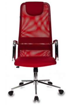 Кресло Бюрократ KB 9N/R/TW 97N красный сетка крестовина хром Высота кресла: от