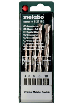 Набор сверл Metabo 627180000 НМ classic по бетону 