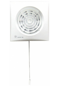 Вентилятор вытяжной Soler & Palau Silent 100 CMZ шнуровой выключатель (белый) 