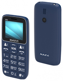 Телефон Maxvi B110 Blue Тип: для пожилых; Тип корпуса: классический