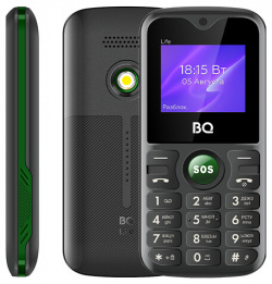 Телефон BQ 1853 life black/green 