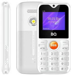 Телефон BQ 1853 life WHITE Тип: кнопочный телефон; Тип корпуса: классический