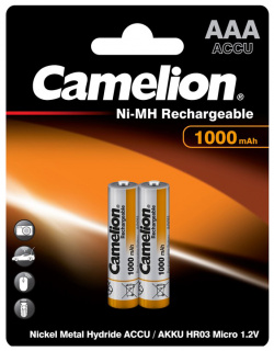 Аккумулятор AAA  Camelion 1 2V 1000mAh Ni Mh BL 2 NH AAA1000BP2 (2 штуки) 6182