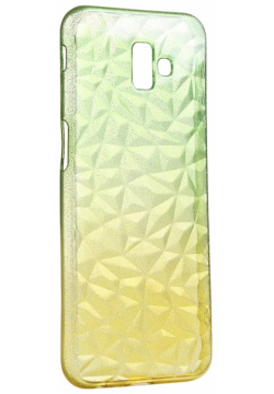 Чехол Krutoff для Samsung Galaxy J6 Plus SM J610 Crystal Silicone Yellow Green 12260 