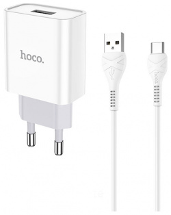 Зарядное устройство Hoco C81A USB + Cable Type C White 6931474727961 