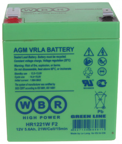 Аккумулятор для ИБП WBR HR1221W F2 12V 5 6Ah 