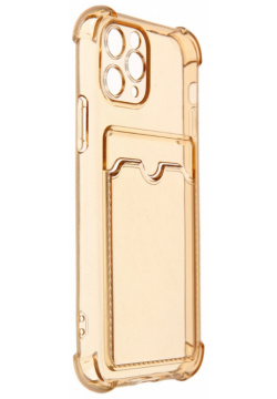 Чехол LuxCase для APPLE iPhone 11 Pro TPU с картхолдером 1 5mm Transparent Gold 63569 