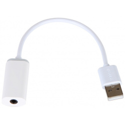 Звуковая карта Ugreen US206 USB A Male  3 5mm Aux White 30712