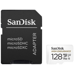 Карта памяти 128Gb  SanDisk Micro Secure Digital XC Class 10 UHS 3 SDSQQNR 128G GN6IA с переходником под SD