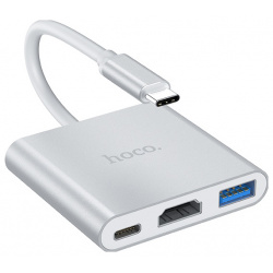 Хаб USB Hoco HB14 Easy USB3 0/HDMI/Type C+PD  Type C