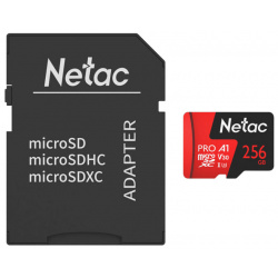 Карта памяти 256Gb  Netac microSDHC P500 Pro NT02P500PRO 256G R с переходником под SD