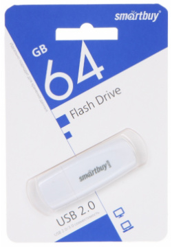 USB Flash Drive 64Gb  SmartBuy Scout White SB064GB2SCW
