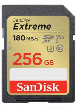Карта памяти 256Gb  SanDisk Extreme SD UHS I SDSDXVV 256G GNCIN