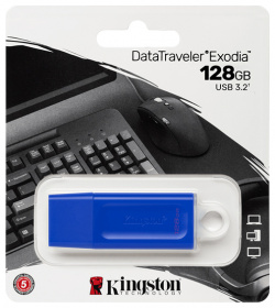 USB Flash Drive 128Gb  Kingston DataTraveler Exodia Blue KC U2G128 7GB