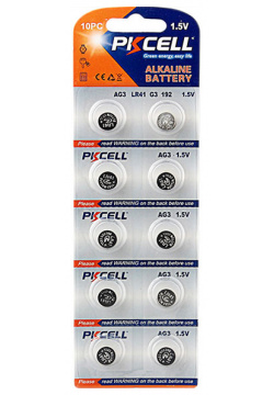 Батарейка Pkcell LR41/AG3 AG3 10B (10 штук) 