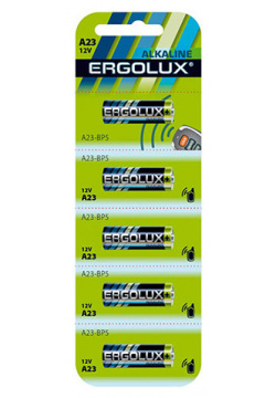 Батарейка A23  Ergolux LR23A BL 5 (5 штук) BP5