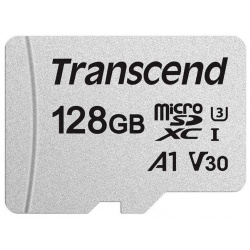 Карта памяти 128Gb  Transcend MicroSD 300S UHS I U1 TS128GUSD300S