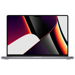 Ноутбук APPLE MacBook Pro 16 (2021) Space Grey MK1A3 (Русская / Английская раскладка клавиатуры) (Apple M1 Max with 10 core CPU and 32 GPU/32768Mb/1Tb SSD/Wi Fi/Bluetooth/Cam/16 2/3456x2234/macOS) 
