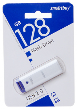 USB Flash Drive 128Gb  SmartBuy Easy White SB128GBEW