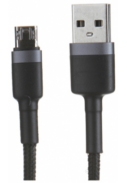 Аксессуар Baseus Cafule Cable USB  MicroUSB 2 4A 50cm Grey Black CAMKLF AG1