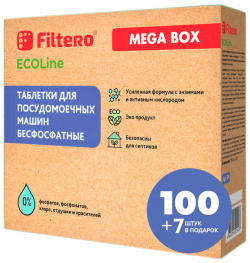 Таблетки для посудомоечных машин Filtero Ecoline 100+7шт 724 