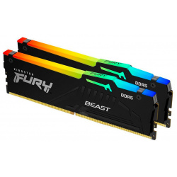 Модуль памяти Kingston Fury Beast Black EXPO RGB DDR5 DIMM 5600MHz PC 44800 CL36  64Gb (2х32Gb) KF556C36BBEAK2 64