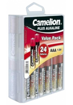 Батарейка AAA  Camelion Alkaline Plus LR03 PB24 (24 штуки)